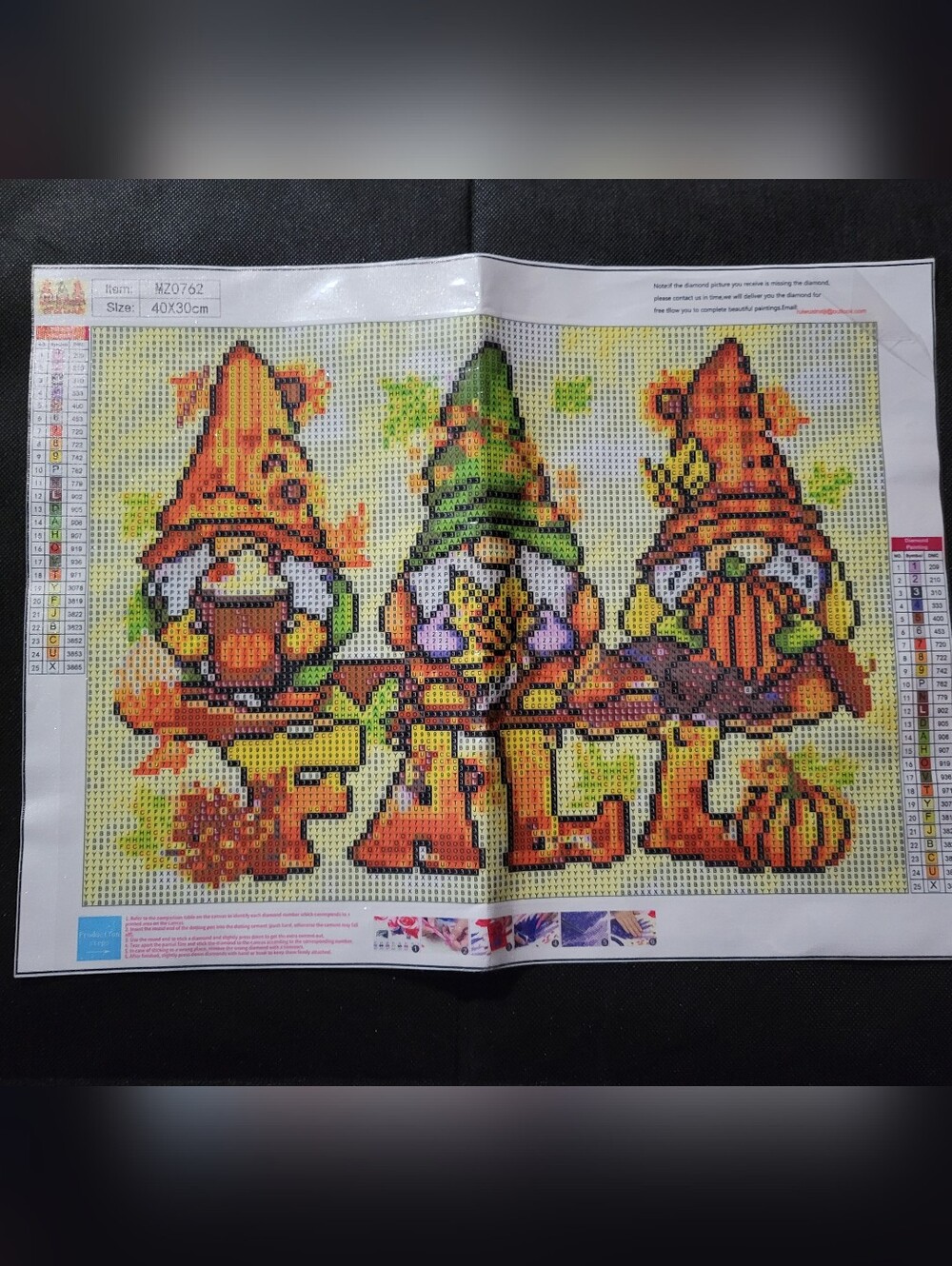 Fall Gnome Art, 11.8x15.7 inches